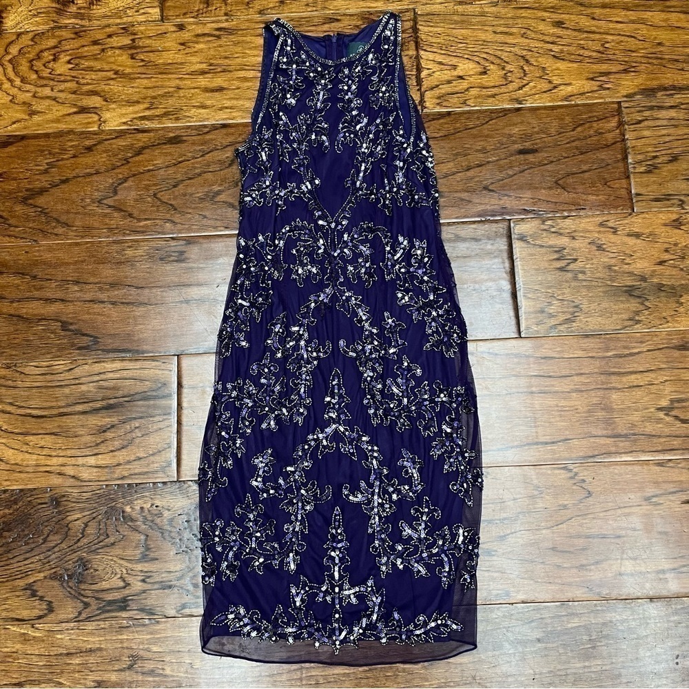 Adrianna papell beaded cocktail‎ dress